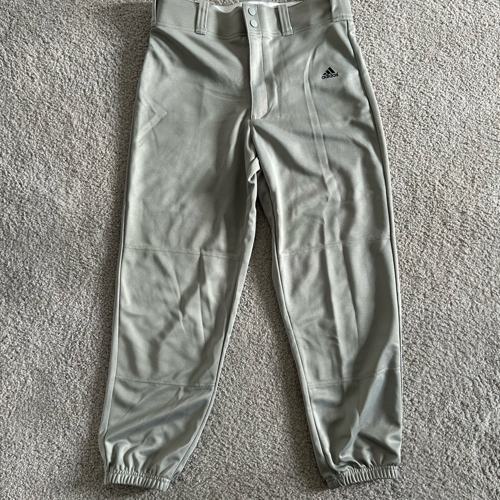 Adidas White and Gray Athletic Pants